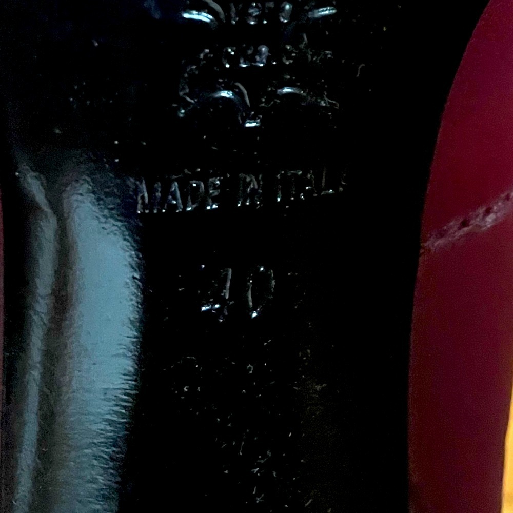 LANVIN Paris Burgundy Wine Leather Knee High Heel Boots 40 10 Worn Once RARE! - Picture 14 of 15